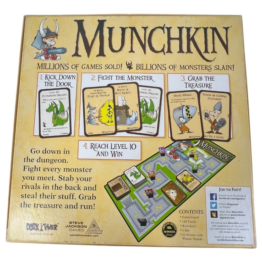 Munchkin Deluxe Board Game By Steve Jackson Games Unused Game Pieces Unopened - Picture 11 of 11